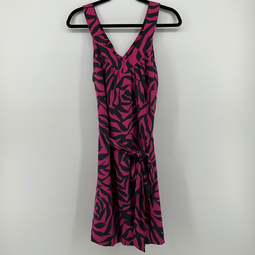 Marc by Marc Jacobs Silk Dress Electric Fuchsia Pink Rose Med Barbiecore Vibrant